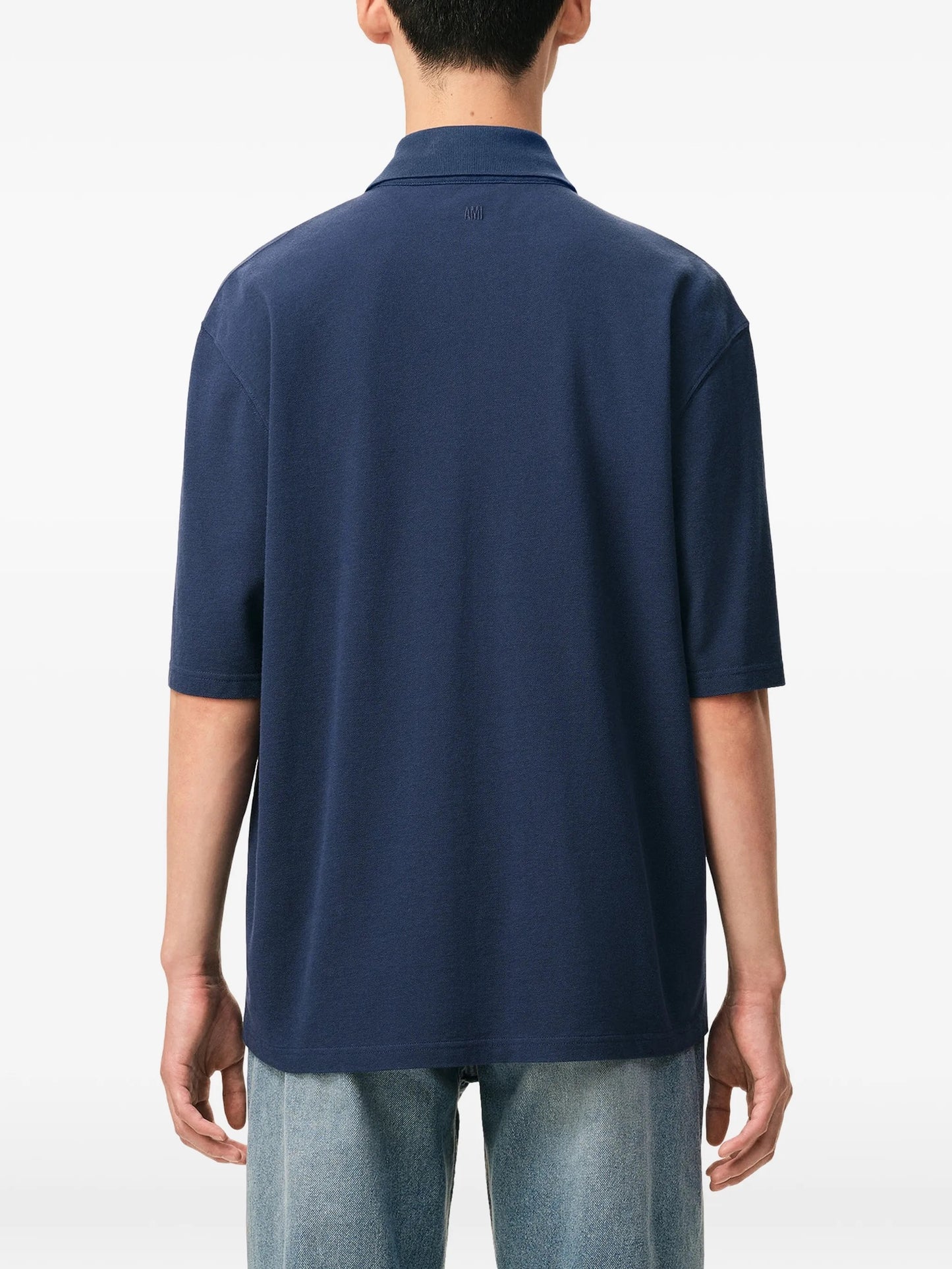 BOXY FIT POLO WITH AMI DE COEUR