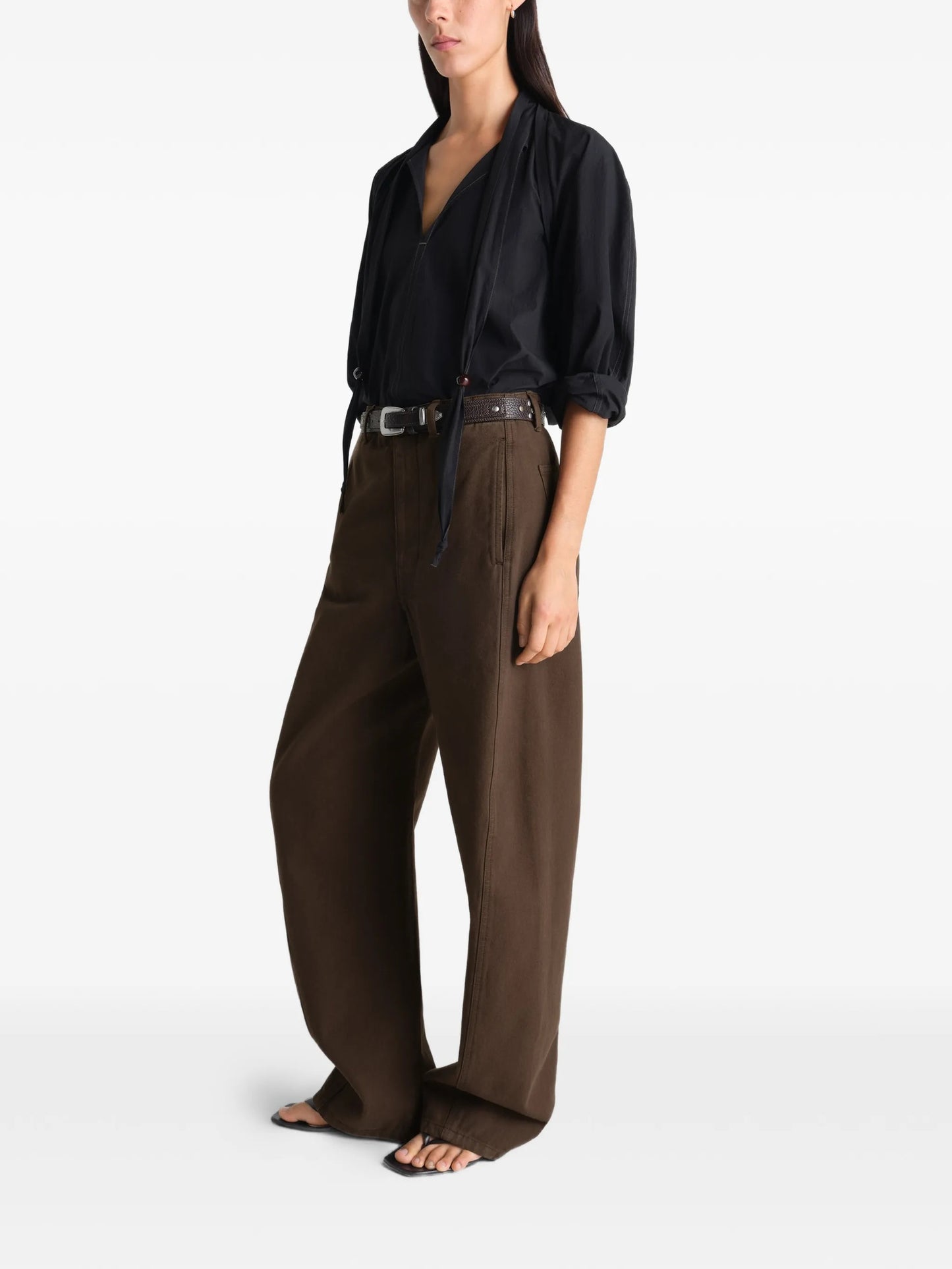 TWISTED BELTED PANTS