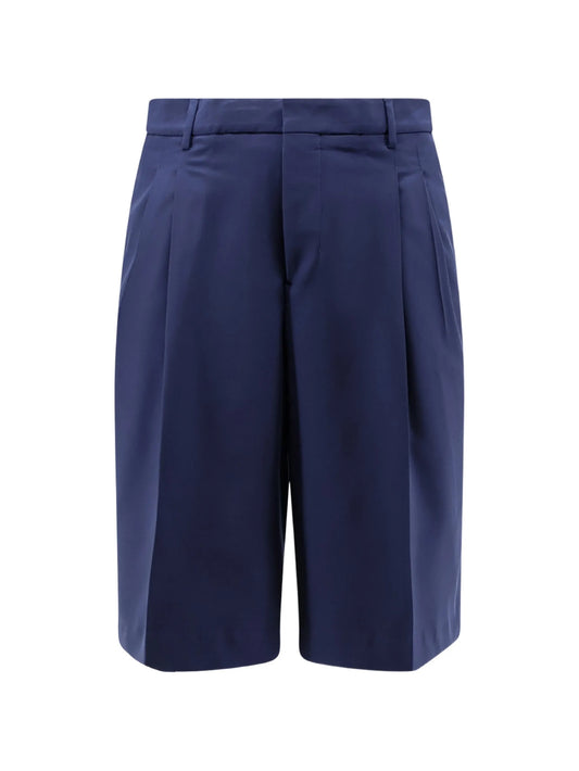 LOW WAIST WIDE BERMUDA SHORTS