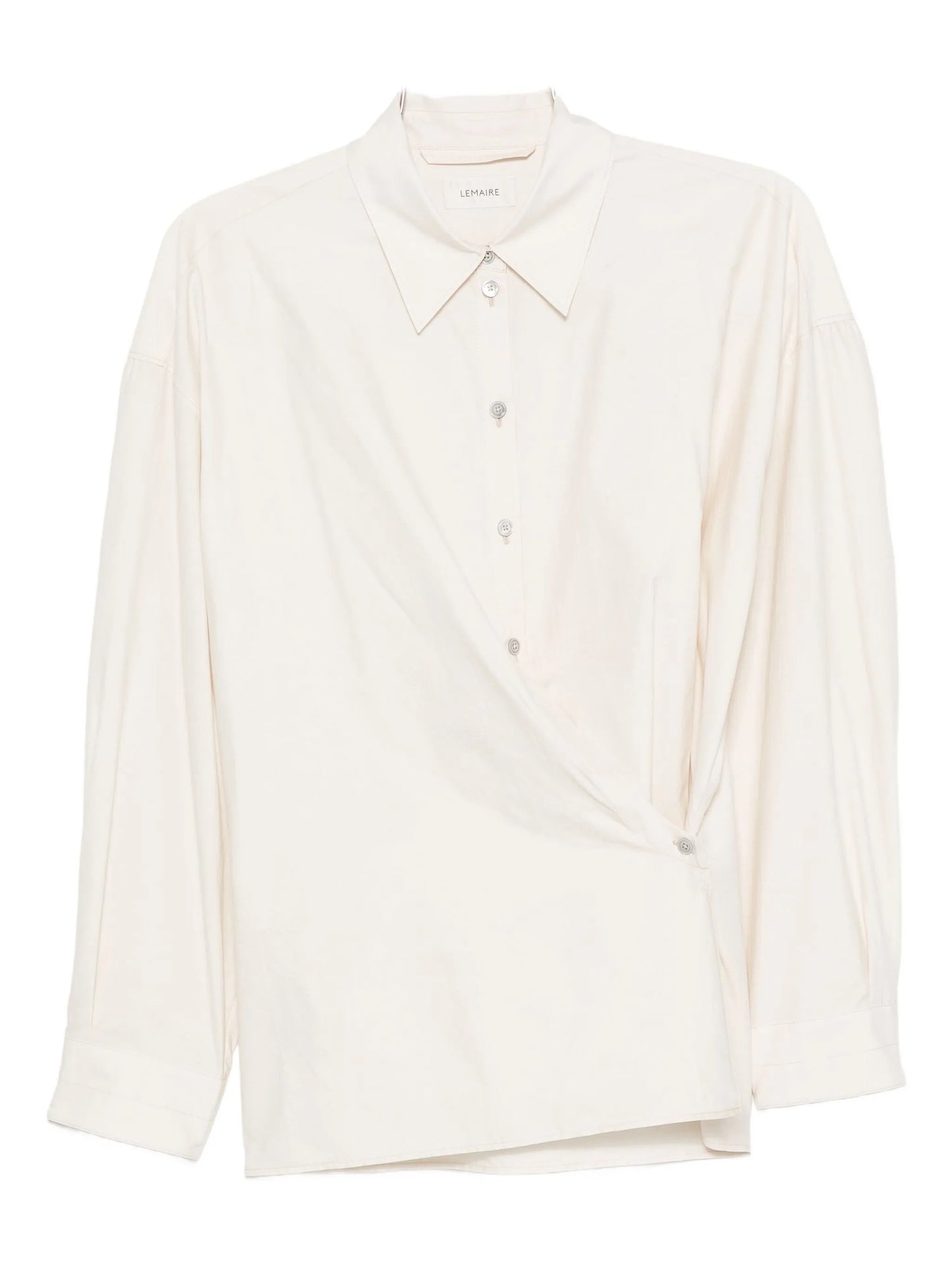 STRAIGHT COLLAR TWISTED SHIRT