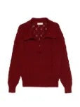 Dries Van Noten Lace Stitch Polo Sweater
