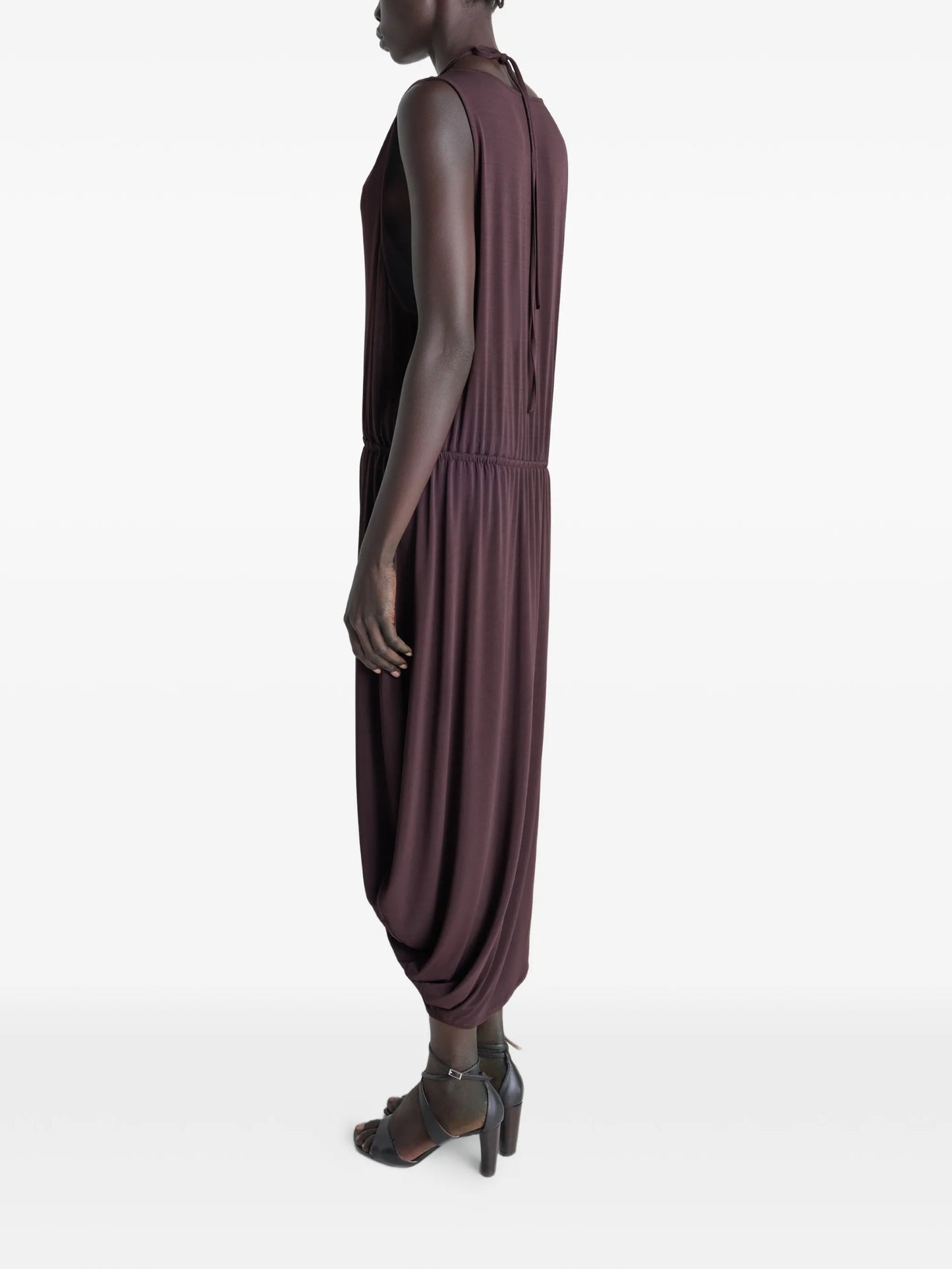 DOUBLE LAYER DRAPE DRESS