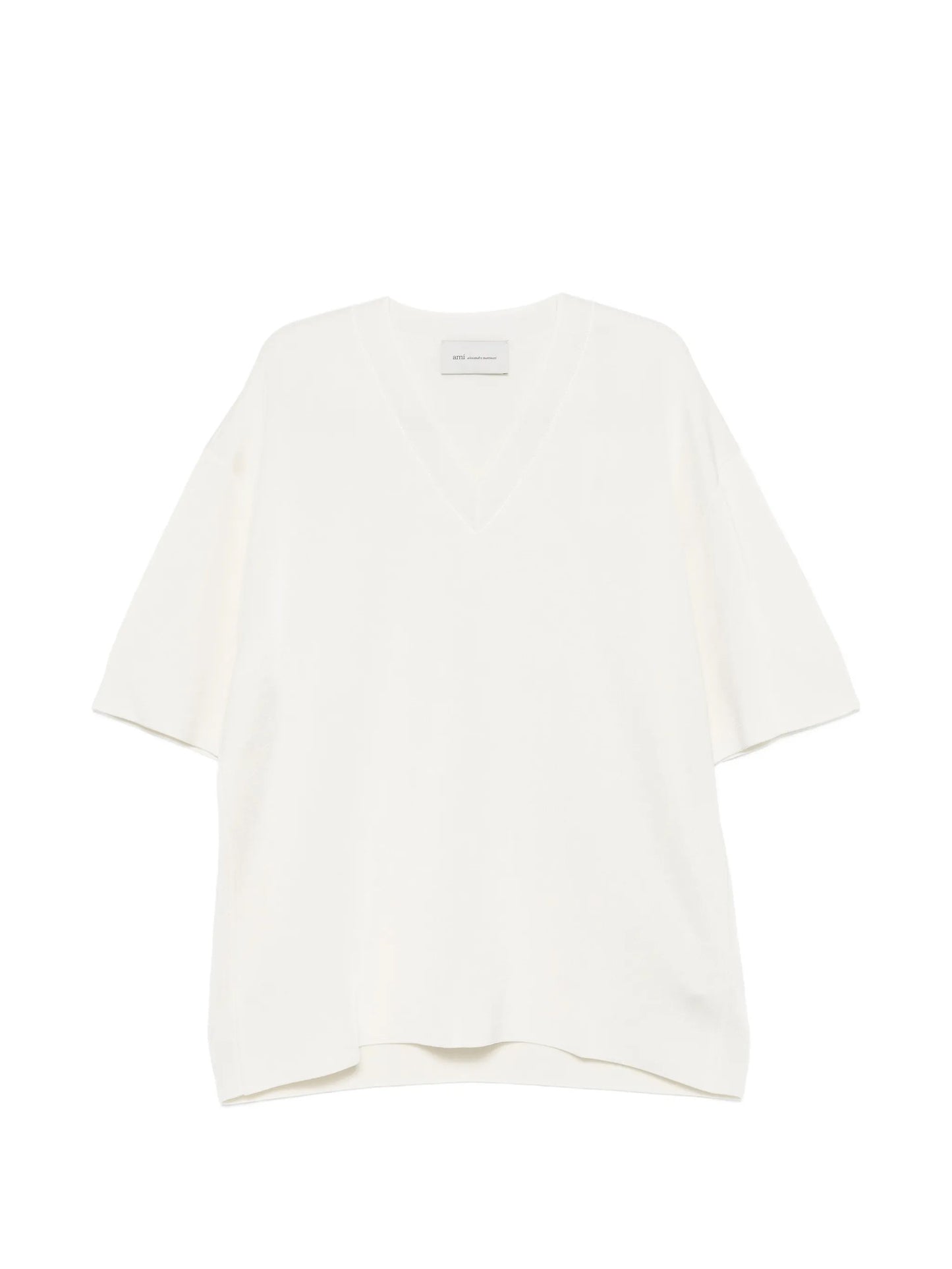 SHORT SLEEVES V NECK SWEATER