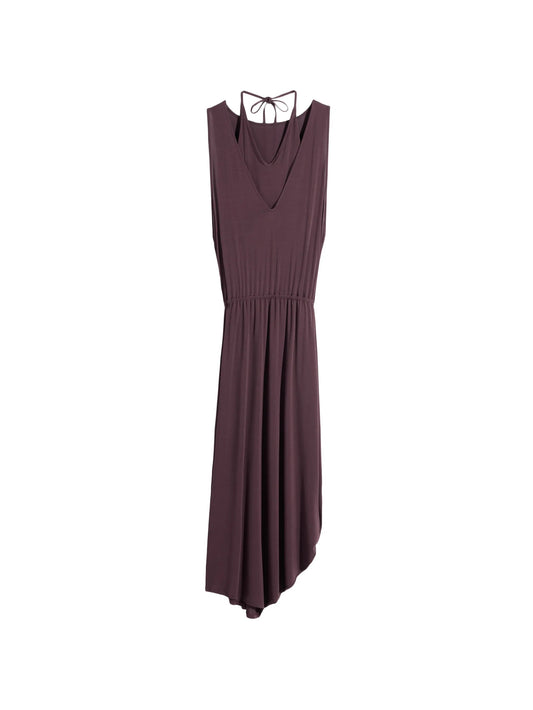 DOUBLE LAYER DRAPE DRESS