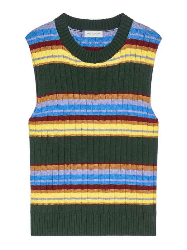 Dries Van Noten Striped Sleeveless Sweater