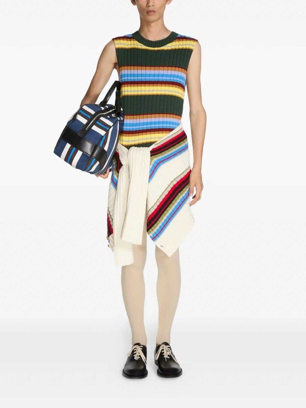 Dries Van Noten Striped Sleeveless Sweater