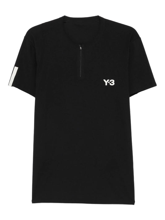 Y-3 ZIP TEE BLACK