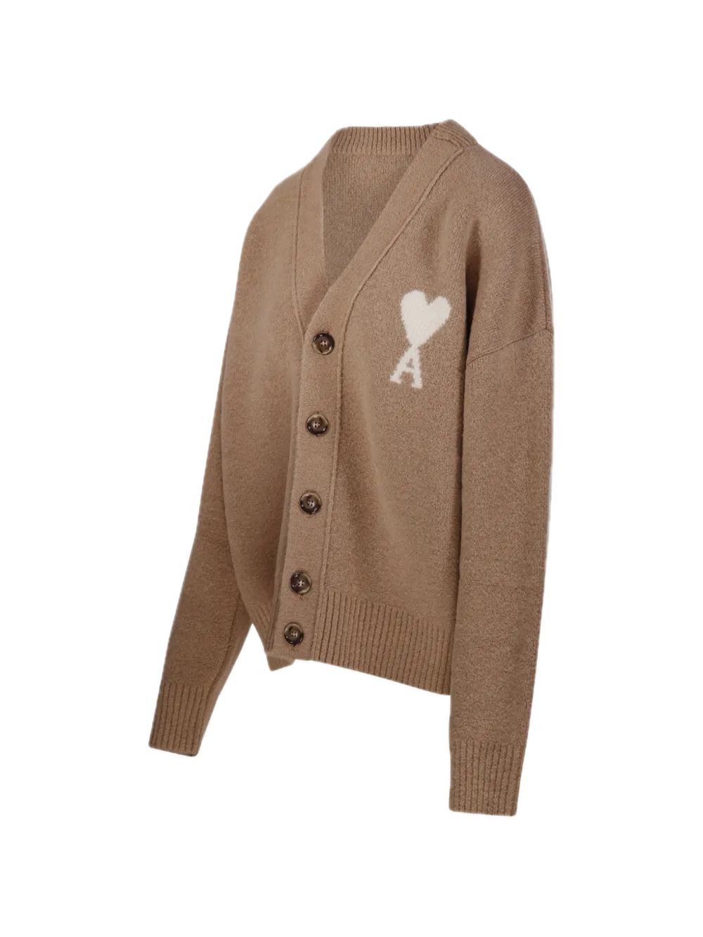Ami V Neck Cardigan With Ami De Coeur