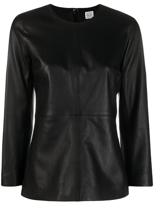 Panelled Leather Top