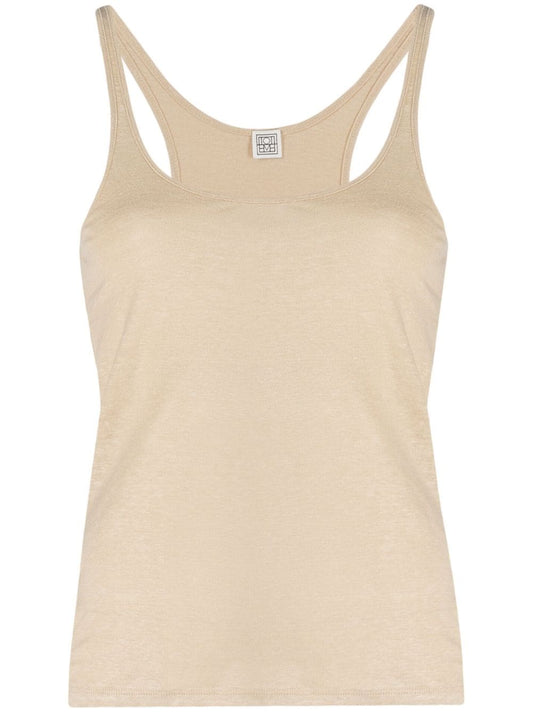 Scoop Neck Linen Tank Top