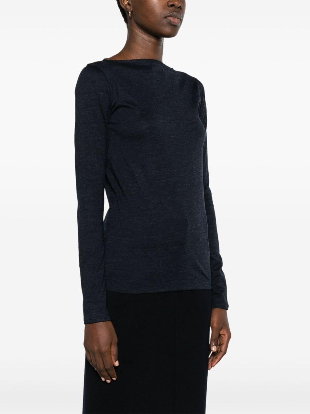 Long Sleeve Boat Neck Top