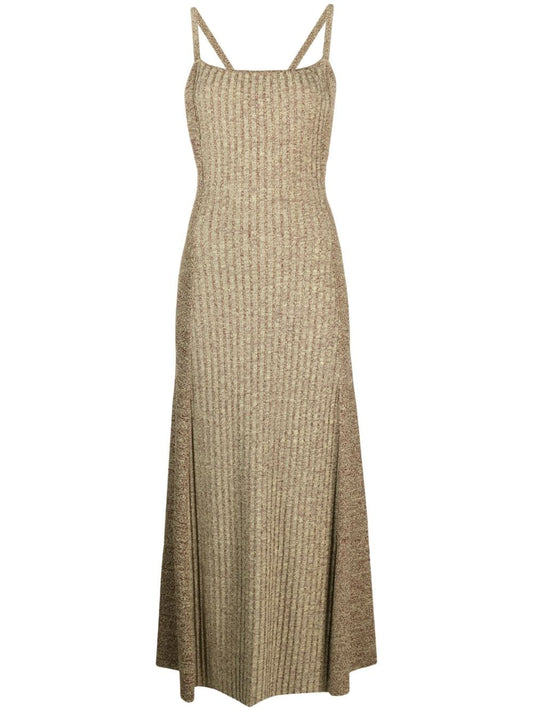 Melange knit Maxi Dress