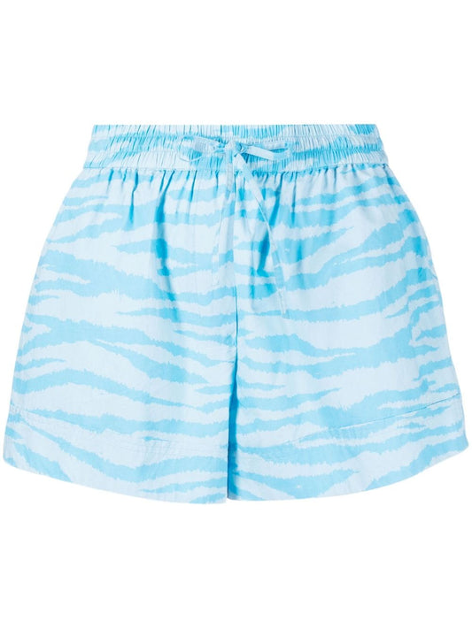 Printed Cotton Elasticated Shorts