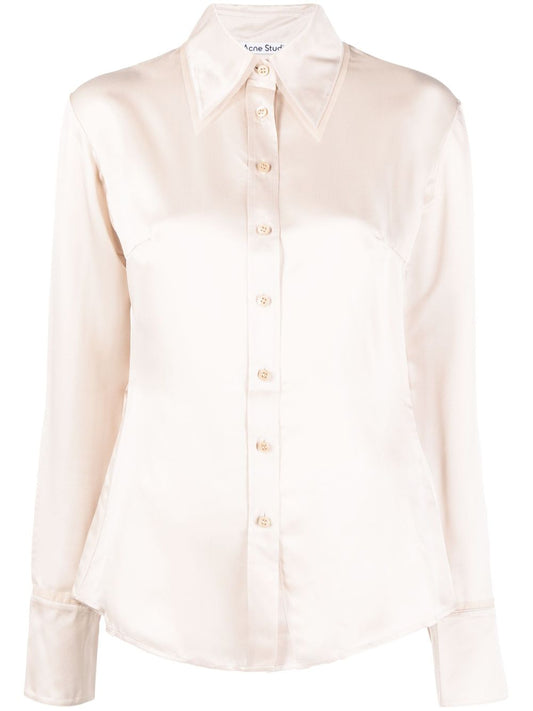 Silk Blend Button-up Shirt