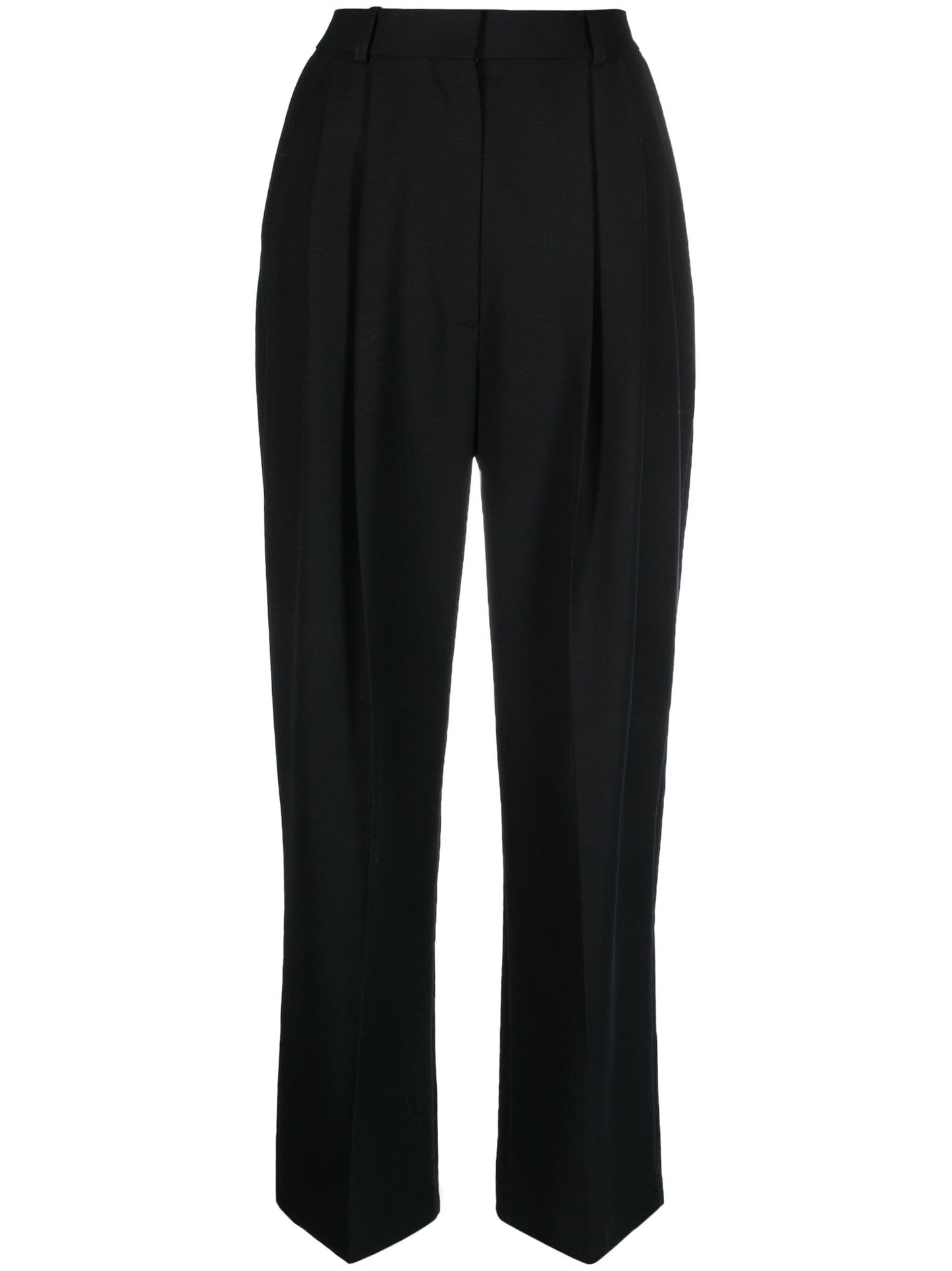 Double Pleated Cropped Trousers